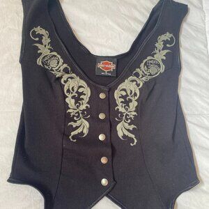 Harley Davidson Black Vest Small
